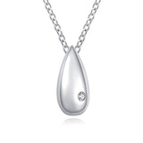 Silver Teardrop Cremation Jewelry Keepsake Urn Pendant Necklace
