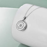 Daisy  Locket Necklace That Holds Pictures S925 Sterling Silver Photo Pendant Birthday Gifts for Women Teen