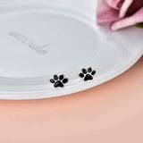 Sterling Silver Dog Paw Stud Earrings for Women, Paw Print  Earrings  for Women, Pet Lovers Birthday Gifts