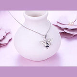925 Sterling Silver  Bee Pendant Necklace for Women Teen Girls Birthday Gifts Jewelry