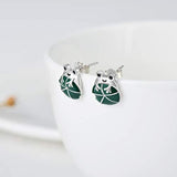 925 Sterling Silver Frog Stud Earrings Animal Jewerly for Women