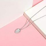 Pinecone Pendant Necklace 925 Sterling Silver with Cubic Zirconia Necklaces for Woman Christmas Birthday Gift