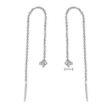 925 Sterling Silver Dangle Drop Earrings Ear Line for Women Thread Tassel Long Earrings Chain Jewelry