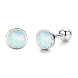 925 Sterling Silver Hypoallergenic Opal Stud Earrings for Sensitive Ear Women Birthday Gifts for Teenager Daughter