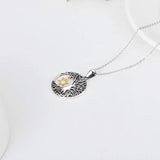 Tree of Life Pendant with Gold Wish Star Necklace 925 Sterling Silver Jewelry Necklace for Women/Girlfriend/Teens