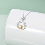 925 Sterling Silver Rabbit Pendant Necklace Jewelry Gifts for Women Girls Birthday