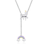 Unicorn Necklace Women Girls Teens Sterling Silver Jewelry Fairytale Unicorn Pendant Necklace Birthday Christmas Gift Little Girls