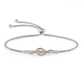 Adjustable Bracelets for Women White Gold Plated Jewelry Bracelets for Teen Girls with Gift Box