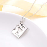 S925 Sterling Silver Couple Lovers Friendship BFF Matching Book Pendant Necklace