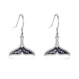 Silver Whale’s Tail Drop Earring 