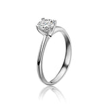 14k  Gold 4 Prong Solitaire Brilliance Round Moissanite Engagement Wedding Ring  For Women