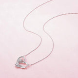 925 Sterling Silver Love You Forever Heart Pendant Necklace for Women