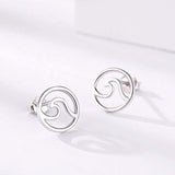 Mothers Day Gifts Wave Earings S925 Sterling Silver Jewelry for Women