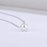 Sterling Silver 7mm Freshwater Pearl Necklace Animal Collection Cute Small Single Pearl Pendant Necklace Fine Jewelry for Women Girls 16