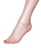 Three Heart For Women S925 Sterling Silver Adjustable Anklet