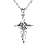 925 Sterling Sliver Cross Necklace for Women Pendant Necklaces, Love and Hope Gift for Womens Girls - 18inches