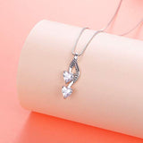 925 Sterling Silver Always My Sister  Forever My Friend Love Heart Necklace for Women