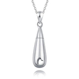  Silver Urn Pendant Necklace Teardrop Cremation Jewelry