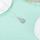 Sterling Silver Infinity Necklaces for Mom Gifts for Mother Women,Engraved ' I Love You Forever ' on the Pendant Charm