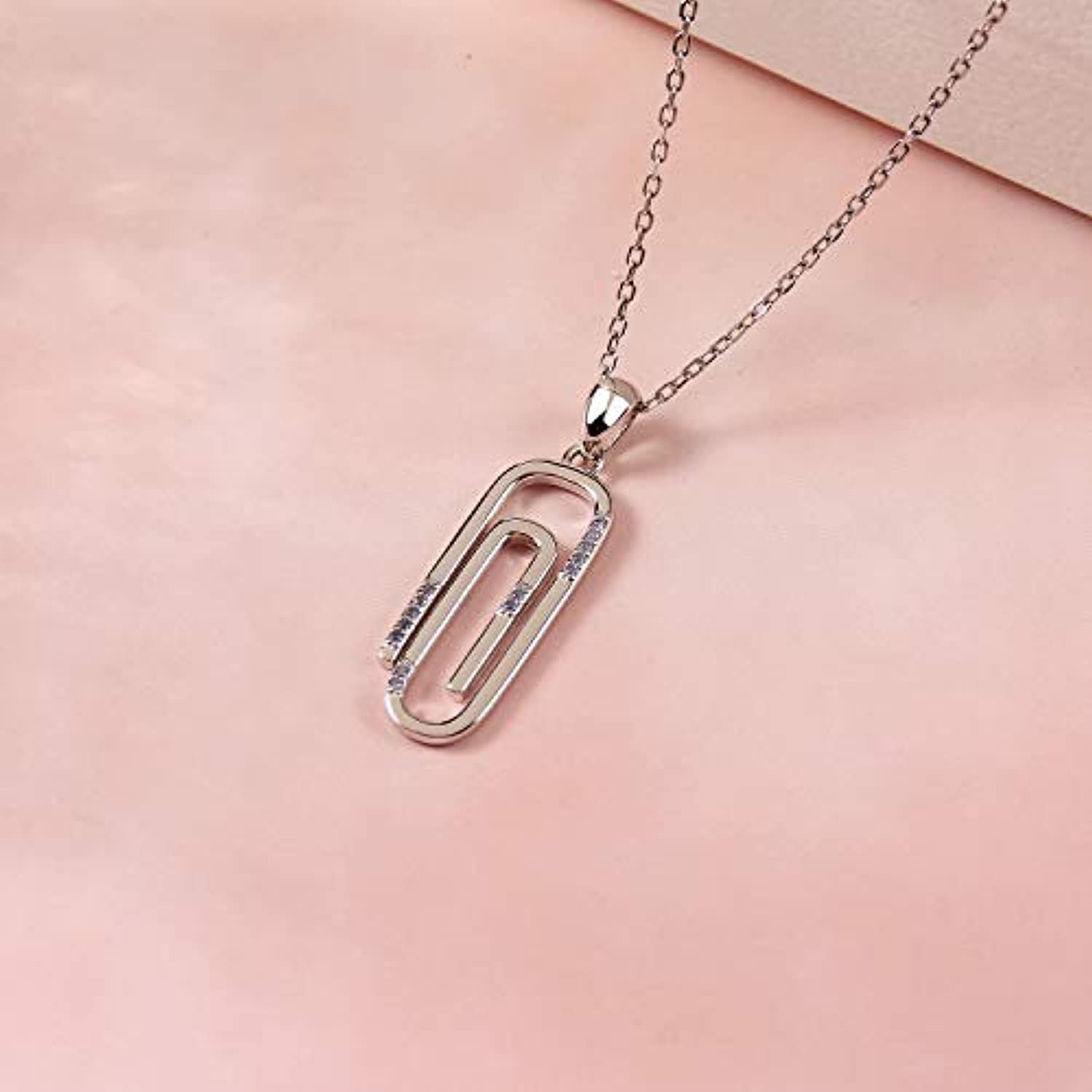 New ins Pink Flower Pendant Necklace For Women Girls Cute Pink Geometric  Zircon Necklaces Fashion Jewelry Gift