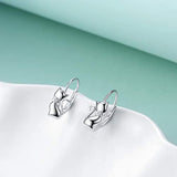 925 Sterling Silver Cat dangle Earrings Animal Dangle Earrings