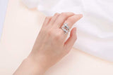 S925 Sterling Silver Turtle Animal Ring Adjustable For Women