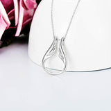 Sterling Silver Angle Wing Pendant Necklace  Jewelry for Women Gifts