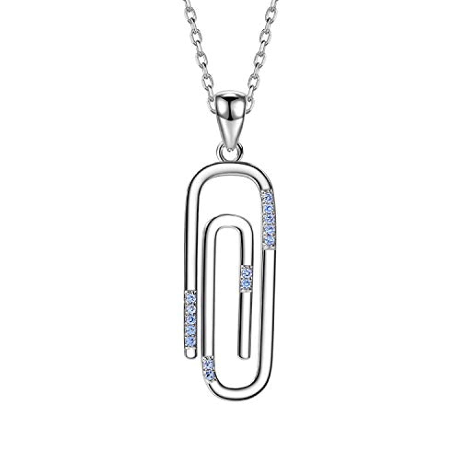 Paper Clip Chain Diamond Carabiner Necklace | Mure + Grand