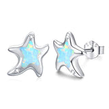 Silver Starfish Earrings 