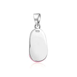 Shoe Charm Pendant Necklace Gift For New Mother Women Pink Enamel Bow Engravable CZ 925 Sterling Silver