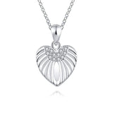 Silver Angel Wing Urn Necklace 