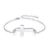 Silver Cross Urn Bracelet 