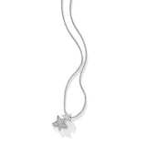 14K White Gold Plated Sterling Silver Cubic Zirconia CZ Star Pendant Necklace Dainty Fine Jewelry