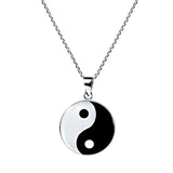 Silver Yin and Yang Taoism Necklace Pendants