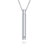 Silver Bar Urn necklace