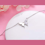Butterfly Anklet For Women S925 Sterling Silver Adjustable Ankle