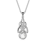 Silver Celtic Heart Knot Necklace