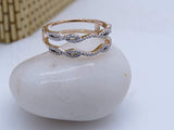 0.35 Carat (ctw) 14K Gold Round Diamond For Women Wedding Band Strengthen Ring 1/3 CT