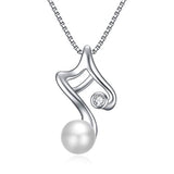  Silver Music Note Necklace