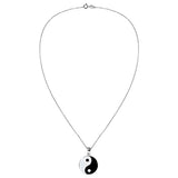 Yin and Yang Taoism Balance of Life .925 Sterling Silver Pendant Necklace