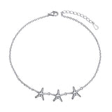Silver Starfish Anklet Bracelet 