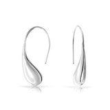 Minimalist Elongated Teardrop Rain Drop Threader Earrings For Women For Teen 925 Sterling Silver