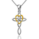 18K Gold Plated White Gold Jewelry Necklace - Infinity Heart love Necklaces for Women
