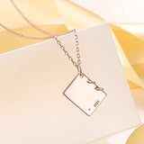 S925 Sterling Silver Couple Lovers Friendship BFF Matching Book Pendant Necklace