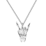  Silver"Rock And Roll" Necklace