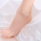 Sterling Silver Freshwater Cultured Pearl Anklet Dainty Boho Beach Cute Foot  Adjustable Bead Heart Anklet for Women Girlfriend