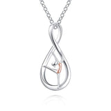 Silver Ballerina Gymnast Infinity Necklace
