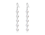 925 Sterling Silver Pearl Earrings Dangle Teardrop Earrings Bridal Betrothal Jewels