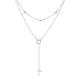 Dainty Choker and Pendant Y Lariat Necklace