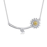 Silver Daisy Necklace 